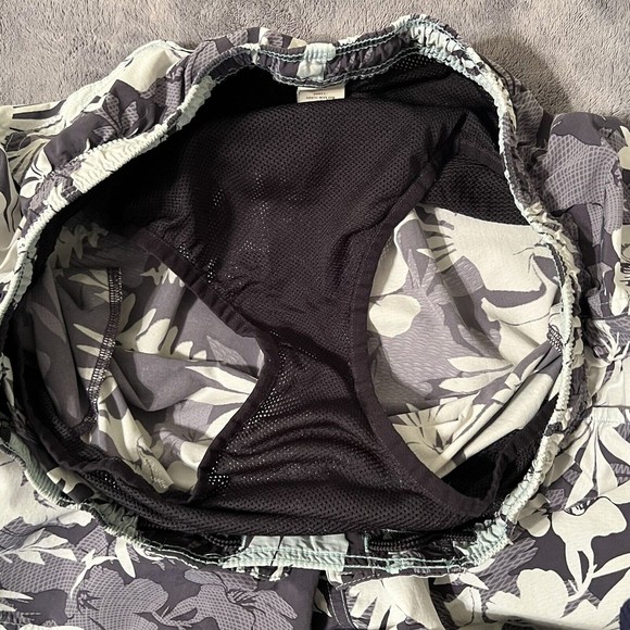 Caribbean Swimwear Large Gray Elastic Waist Drawstring Swim Board Shorts Mesh - Picture 6 of 10